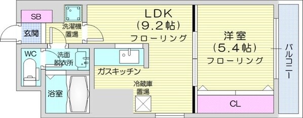 大通駅 徒歩10分 6階の物件間取画像